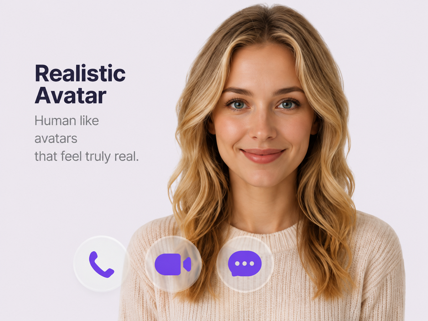 Realistic, human-like avatar